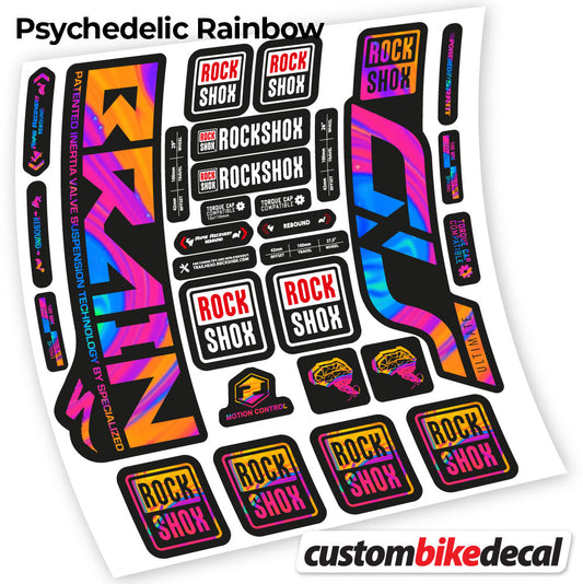 Aufkleber, Rock Shox Sid Brain Ultimate, Fahrradgabel-Aufkleber, Vinyl