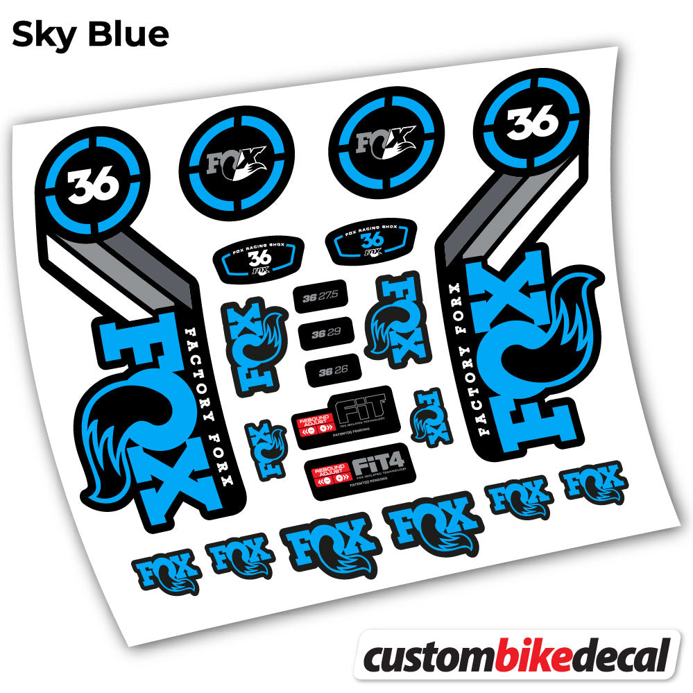Aufkleber, Fox 36 Heritage 2016, Fahrradgabel-Aufkleber Vinyl