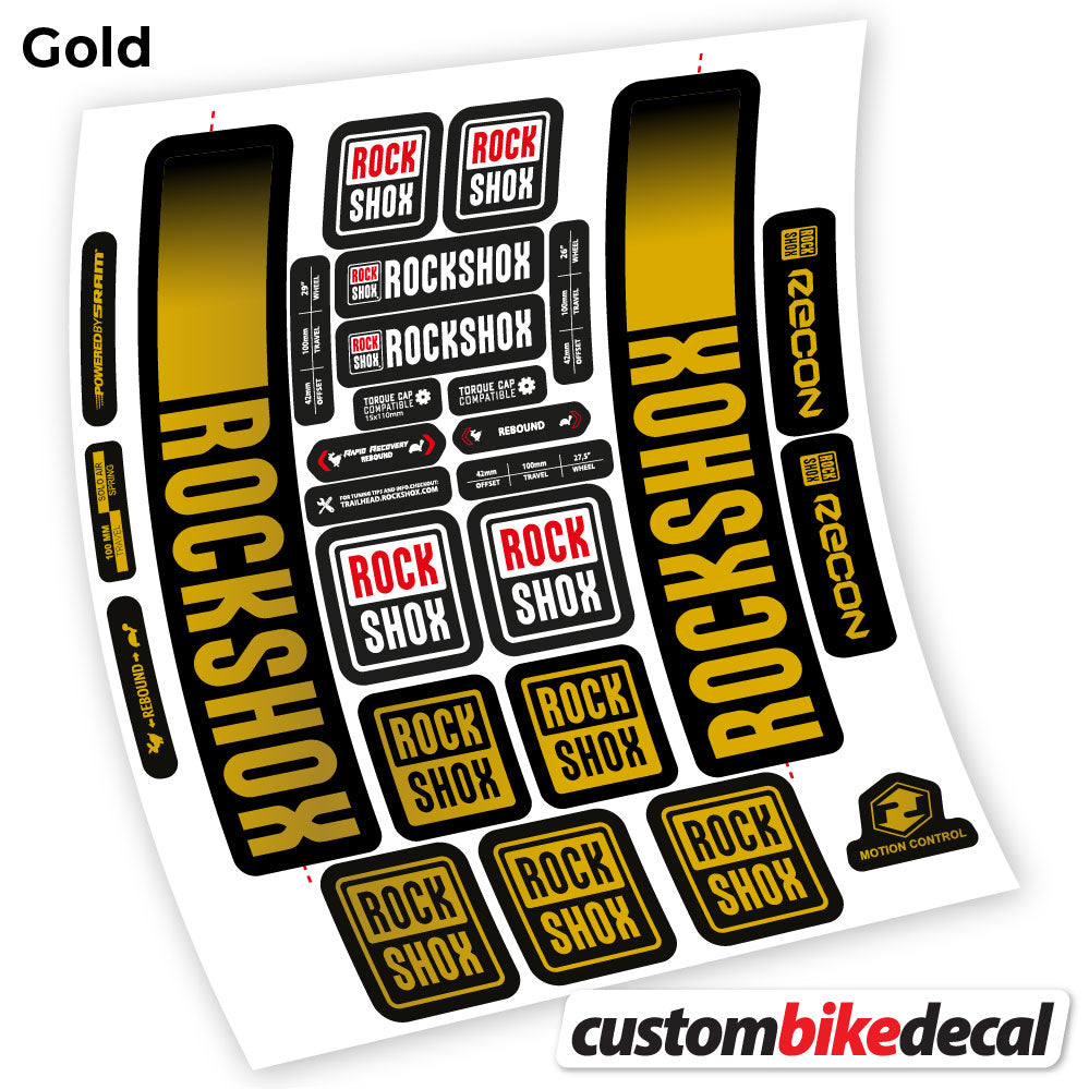 Aufkleber, Rock Shox Recon 2021, Fahrradgabel-Aufkleber Vinyl