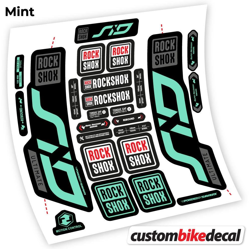 Aufkleber, Rock Shox Sid Ultimate 2020, Fahrradgabel-Aufkleber Vinyl