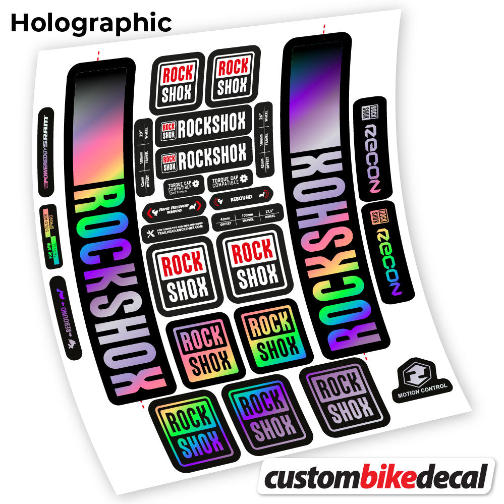 Aufkleber, Rock Shox Recon 2021, Fahrradgabel-Aufkleber Vinyl