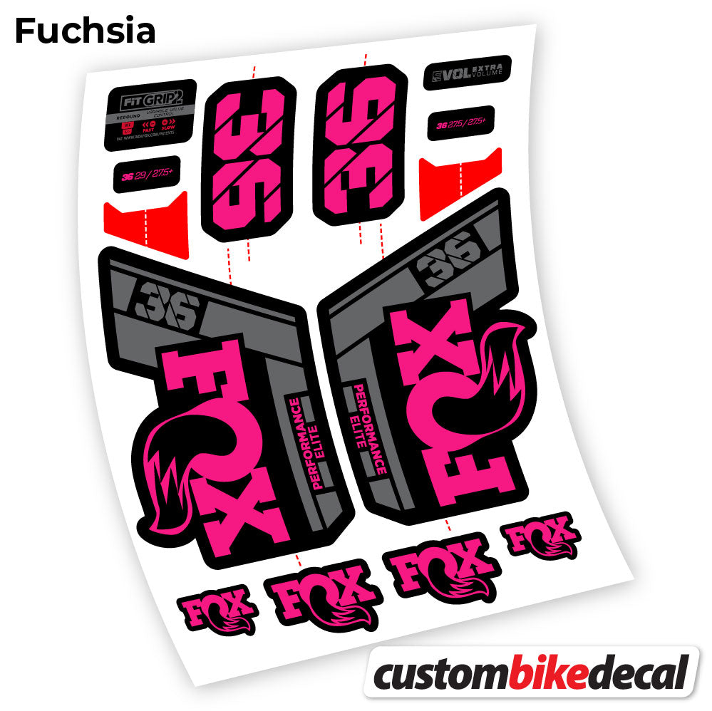 Aufkleber, Fox 36 Performance Elite 2021, Fahrradgabel-Aufkleber Vinyl