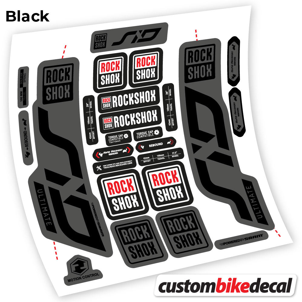 Aufkleber, Rock Shox Sid Ultimate 2020, Fahrradgabel-Aufkleber Vinyl