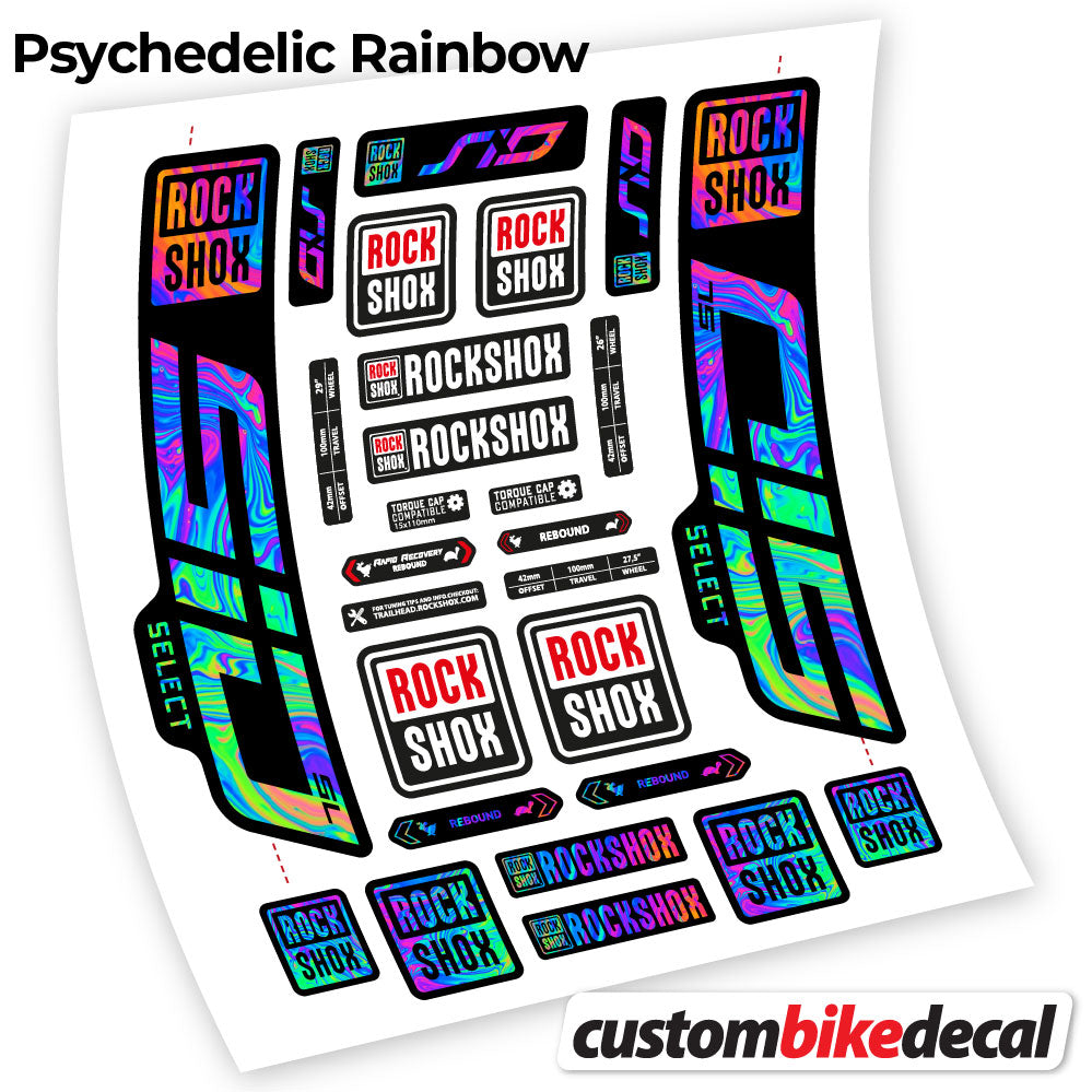 Aufkleber, Rock Shox Sid Select SL 2021, Fahrradgabel 29, Sticker Vinyl