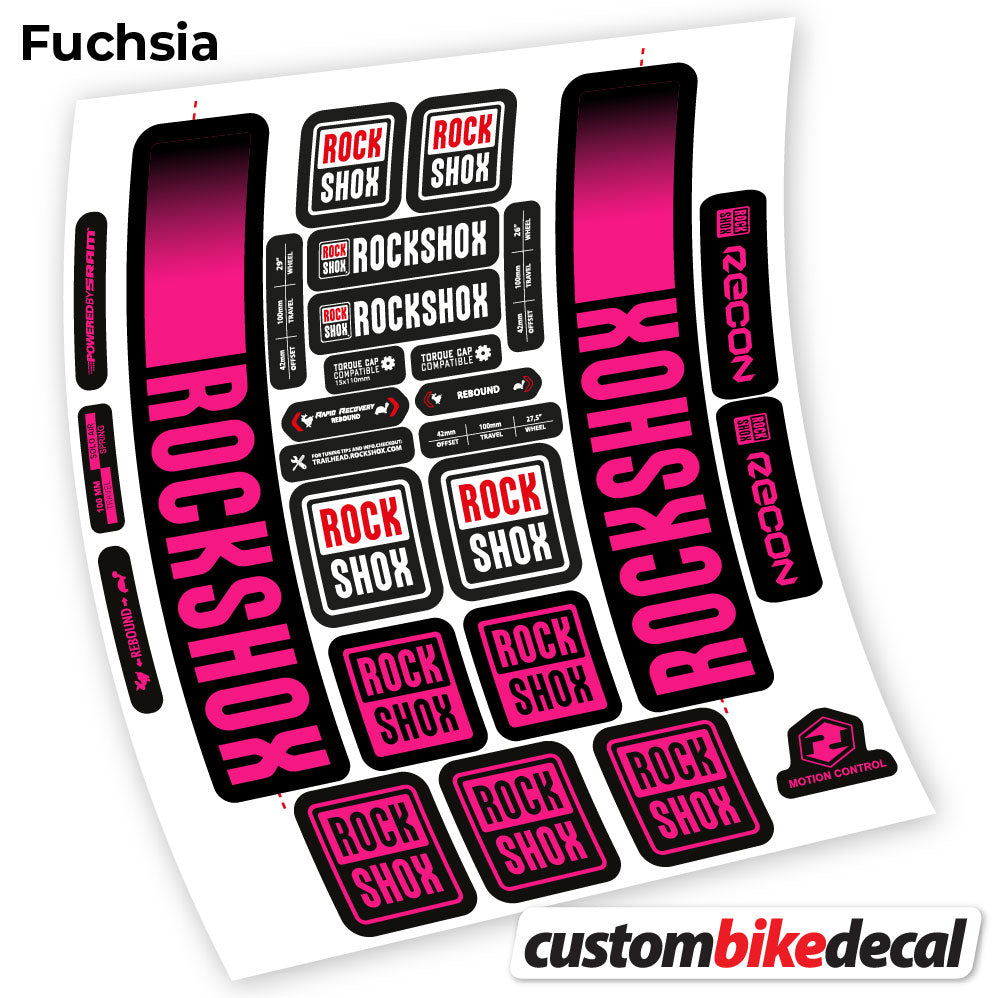 Aufkleber, Rock Shox Recon 2021, Fahrradgabel-Aufkleber Vinyl