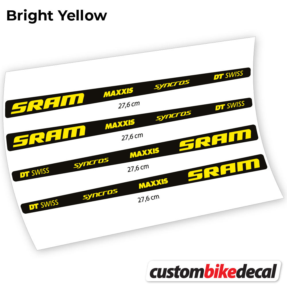 Aufkleber, Sram DT Swiss Maxxis Syncross Sticker Vinyl