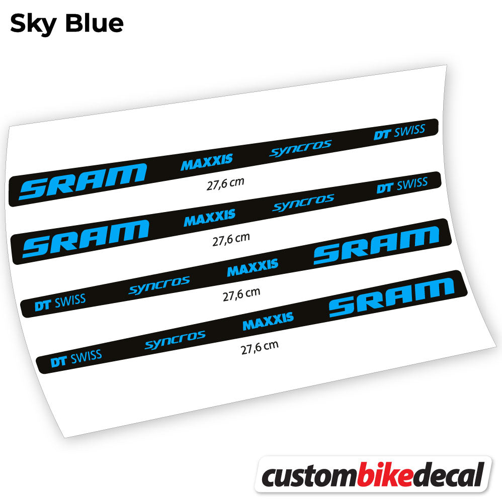 Aufkleber, Sram DT Swiss Maxxis Syncross Sticker Vinyl