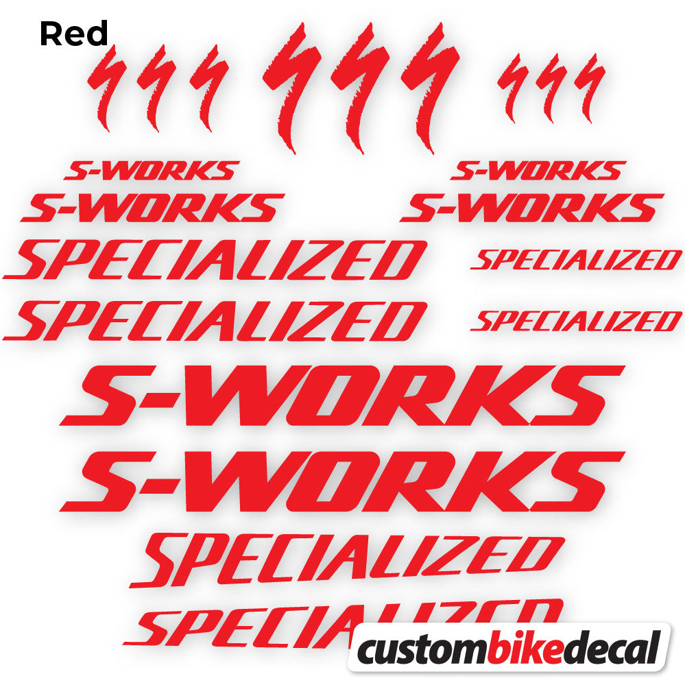 Aufkleber, Specialized S-Works, Rahmen, Fahrradaufkleber Vinyl