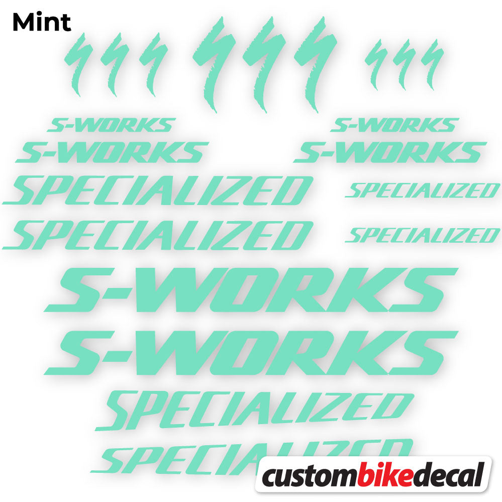 Aufkleber, Specialized S-Works, Rahmen, Fahrradaufkleber Vinyl