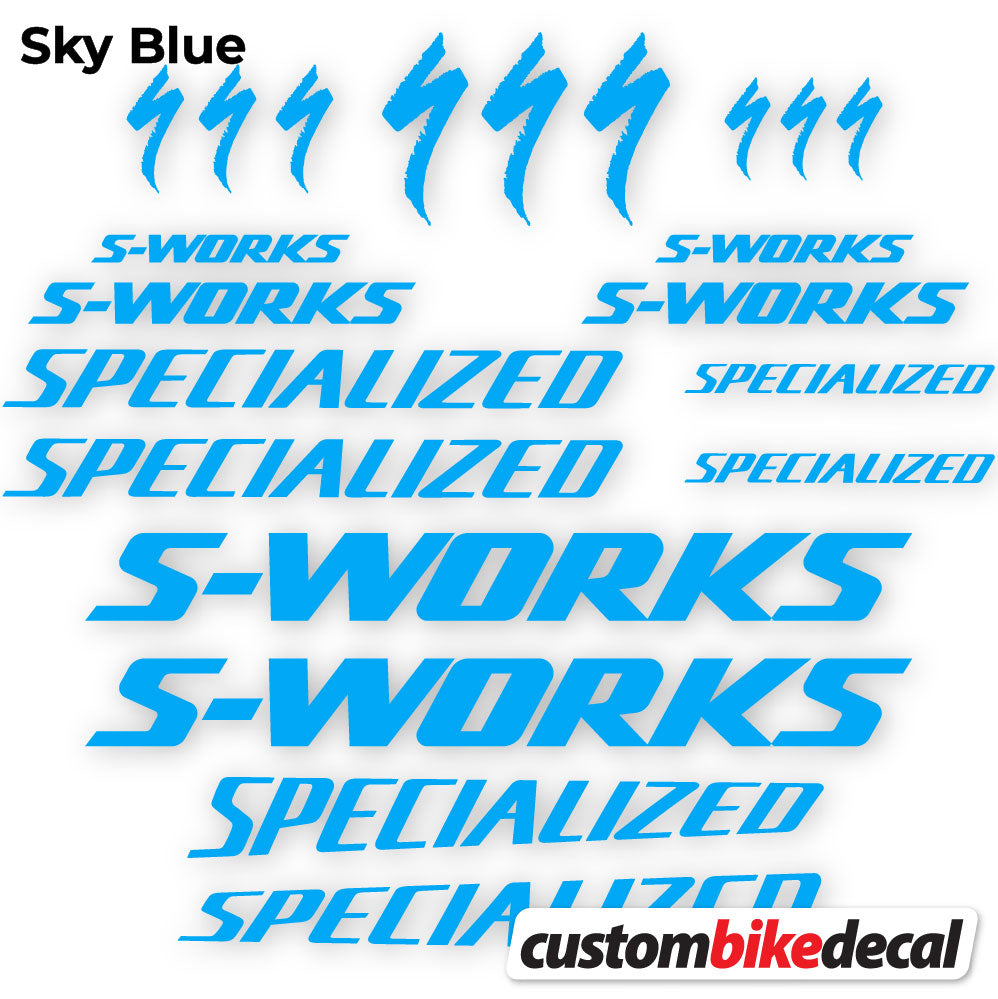 Aufkleber, Specialized S-Works, Rahmen, Fahrradaufkleber Vinyl