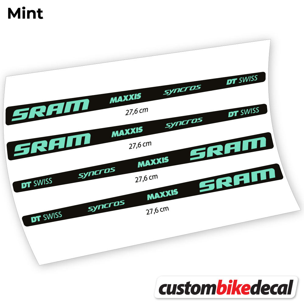 Aufkleber, Sram DT Swiss Maxxis Syncross Sticker Vinyl