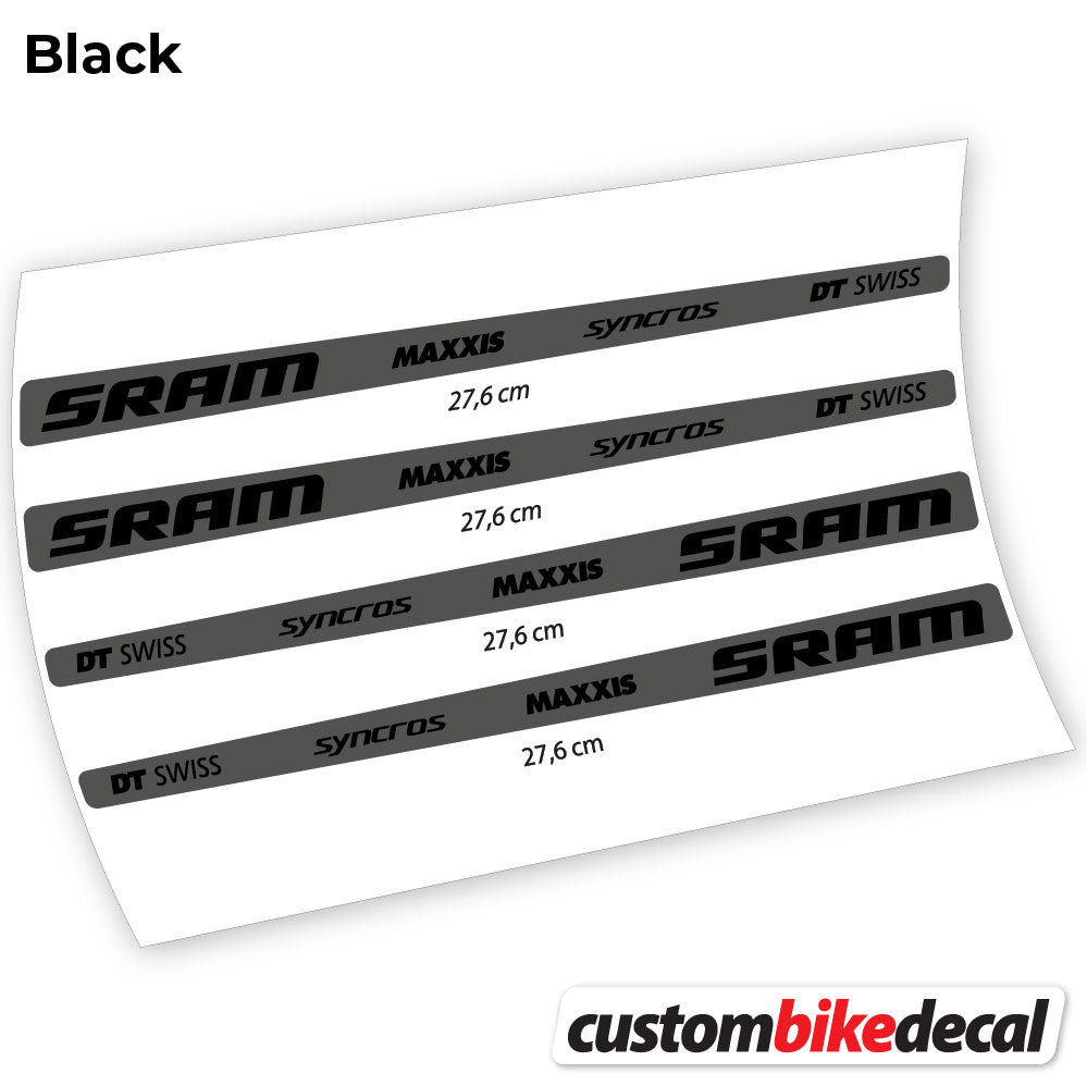 Aufkleber, Sram DT Swiss Maxxis Syncross Sticker Vinyl