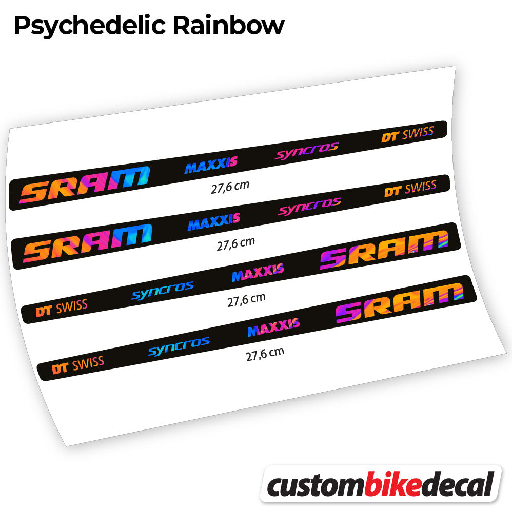 Aufkleber, Sram DT Swiss Maxxis Syncross Sticker Vinyl