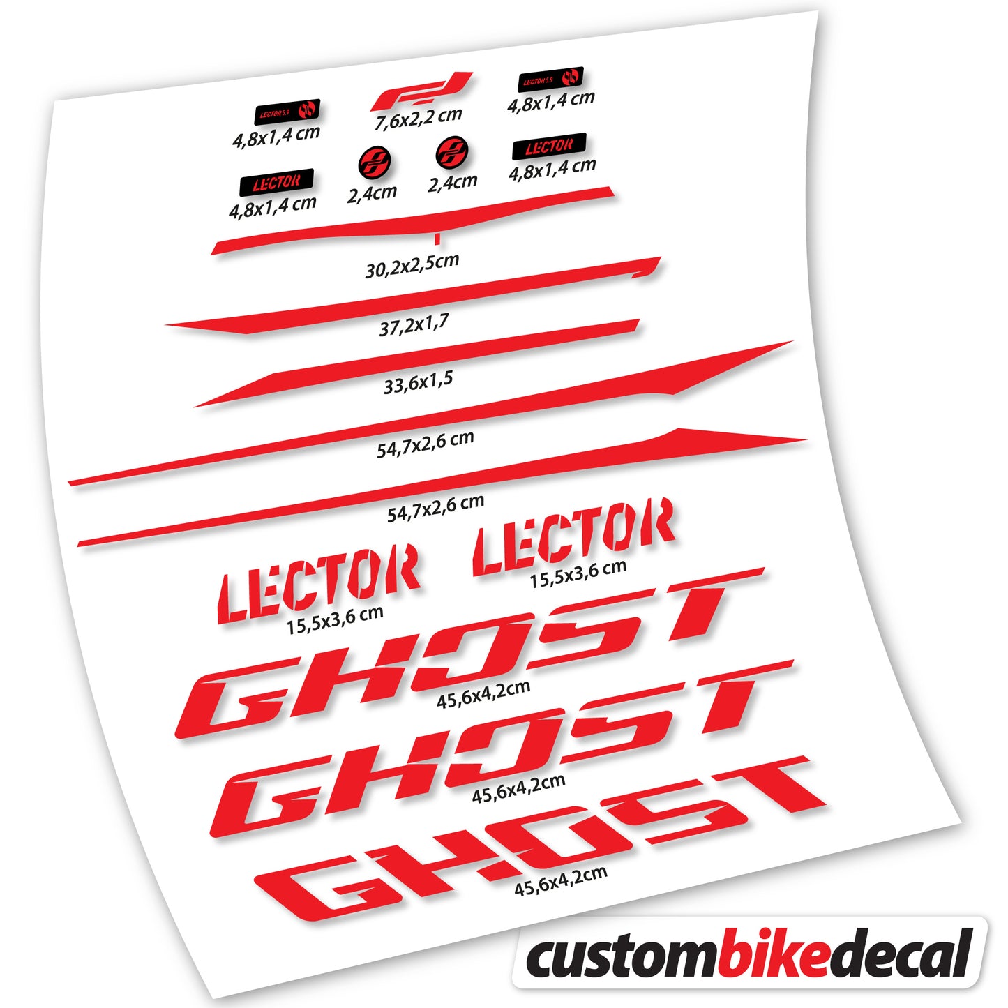 Aufkleber Ghost Lector, Rahmenaufkleber Vinyl