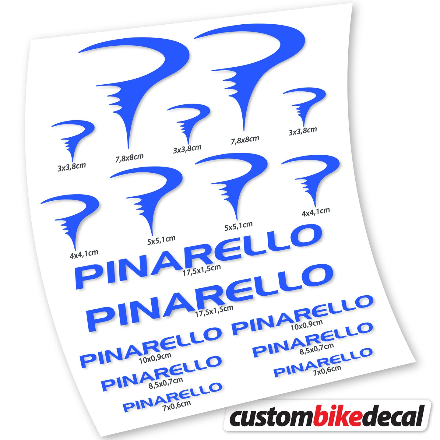 Aufkleber Pinarello, Rahmenaufkleber Vinyl