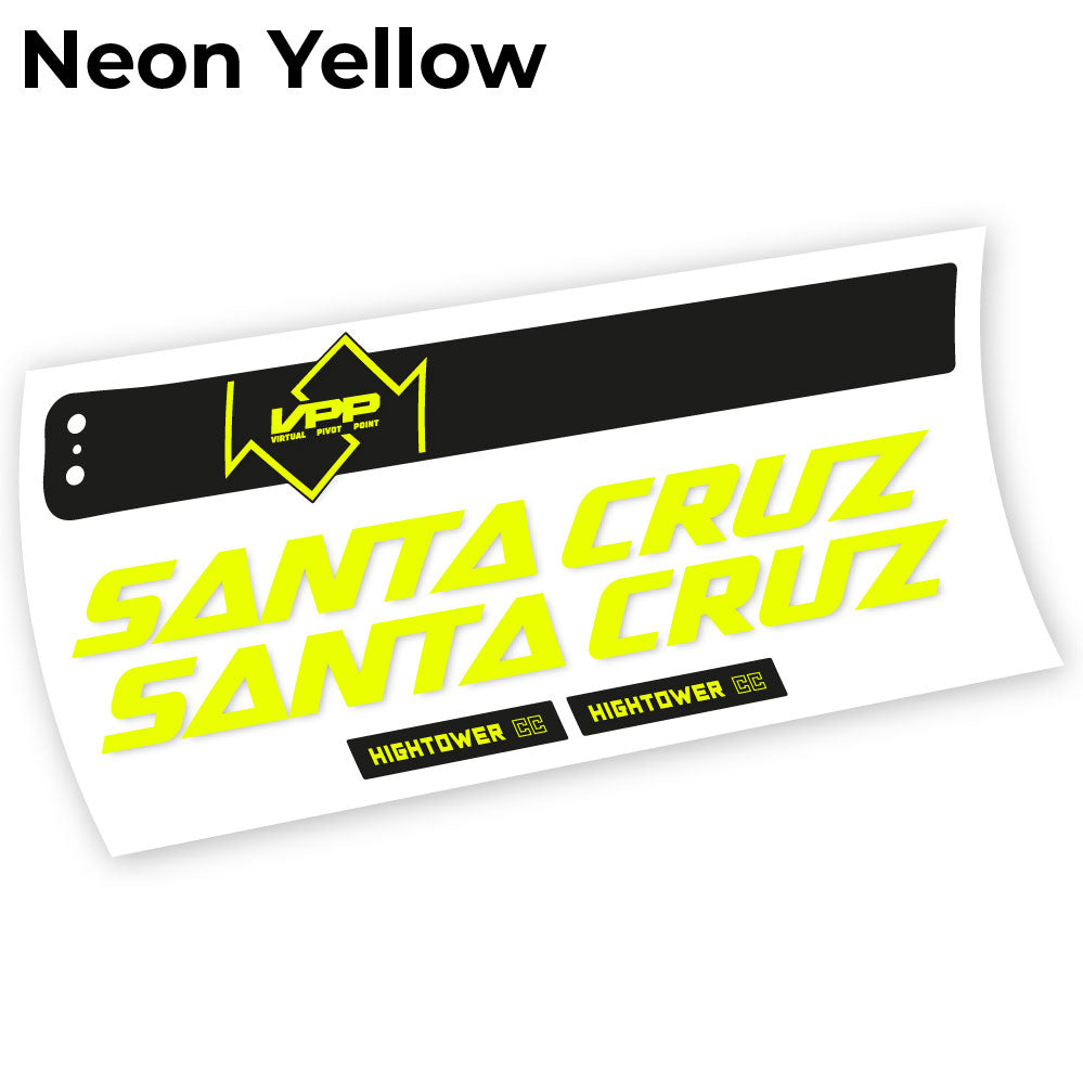 Aufkleber, Santa Cruz Hightower CC 2020, Rahmen, Vinyl-Aufkleber