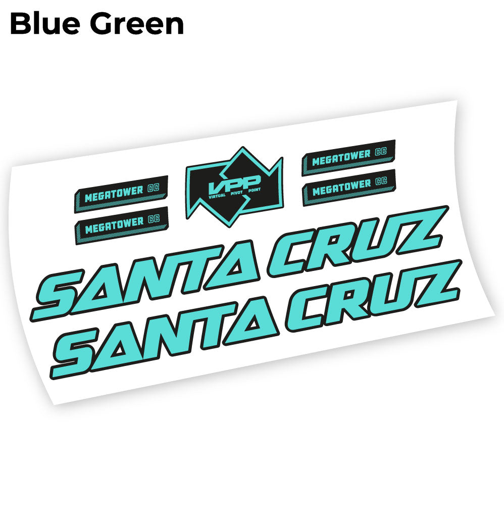 Aufkleber Santa Cruz Megatower 2021, Fahrradrahmenaufkleber Vinyl