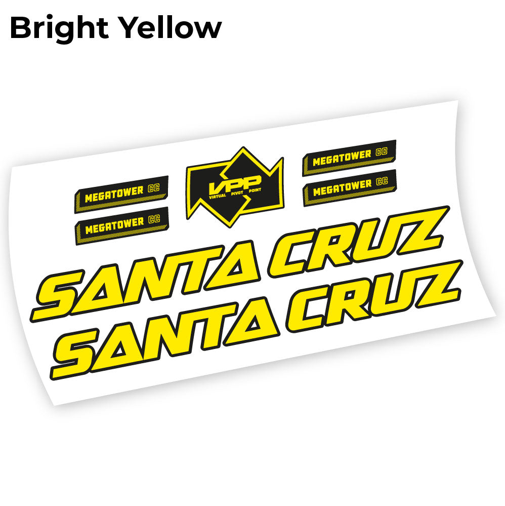 Aufkleber Santa Cruz Megatower 2021, Fahrradrahmenaufkleber Vinyl