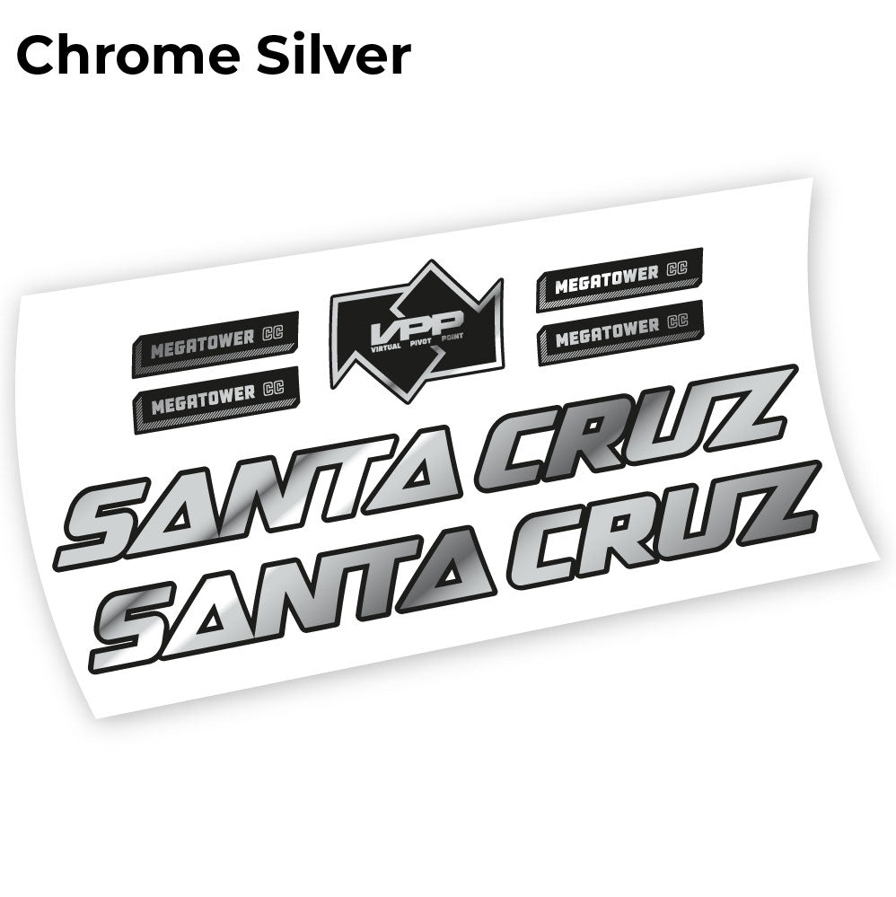 Aufkleber Santa Cruz Megatower 2021, Fahrradrahmenaufkleber Vinyl