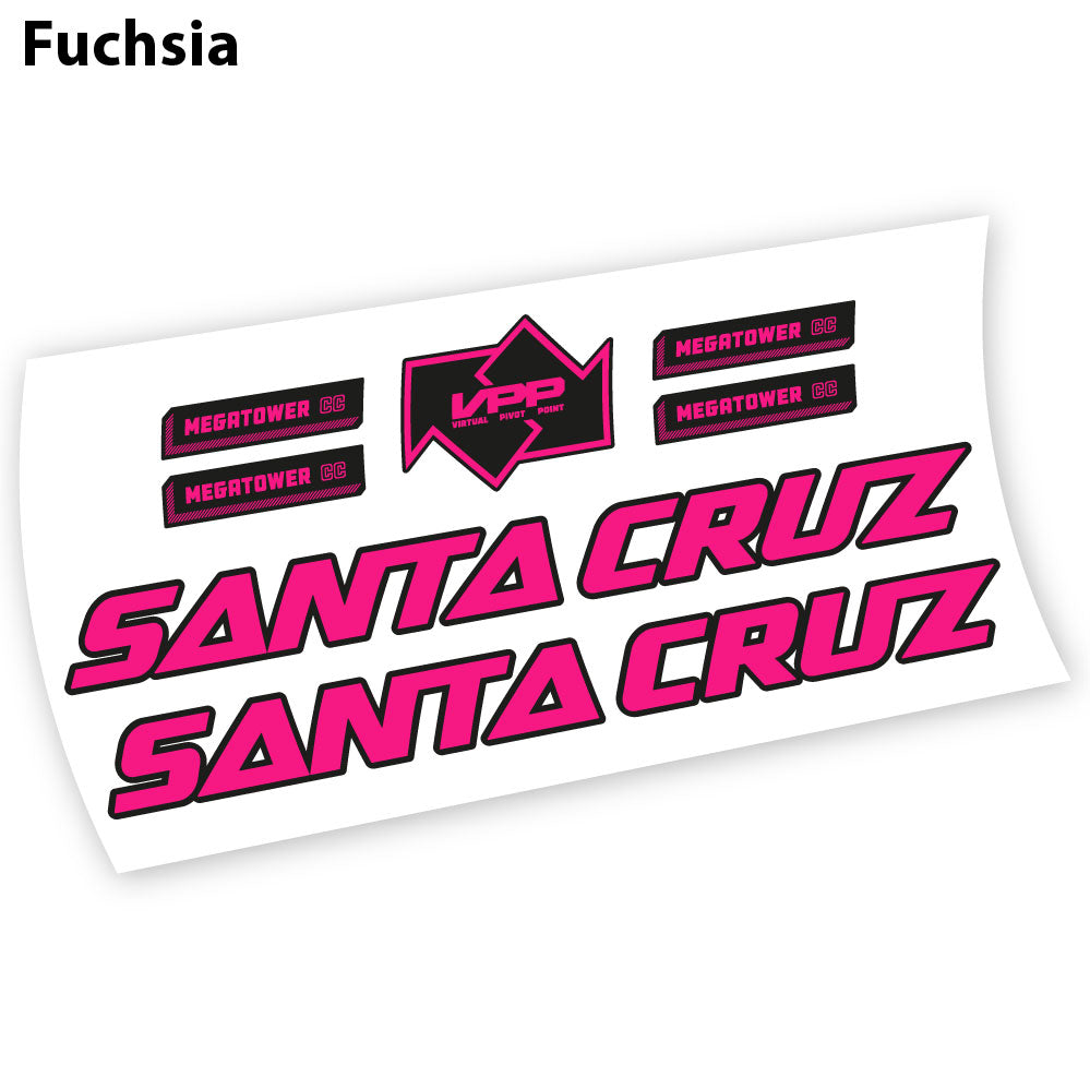 Aufkleber Santa Cruz Megatower 2021, Fahrradrahmenaufkleber Vinyl