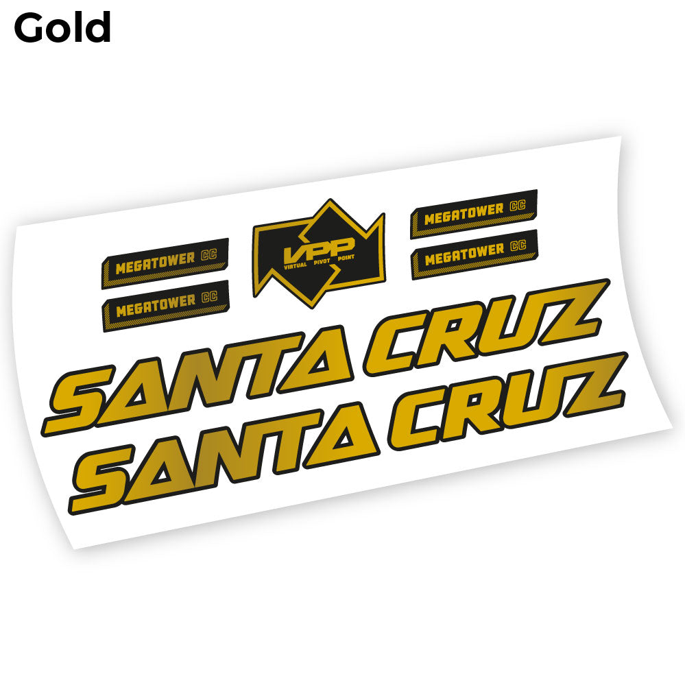 Aufkleber Santa Cruz Megatower 2021, Fahrradrahmenaufkleber Vinyl