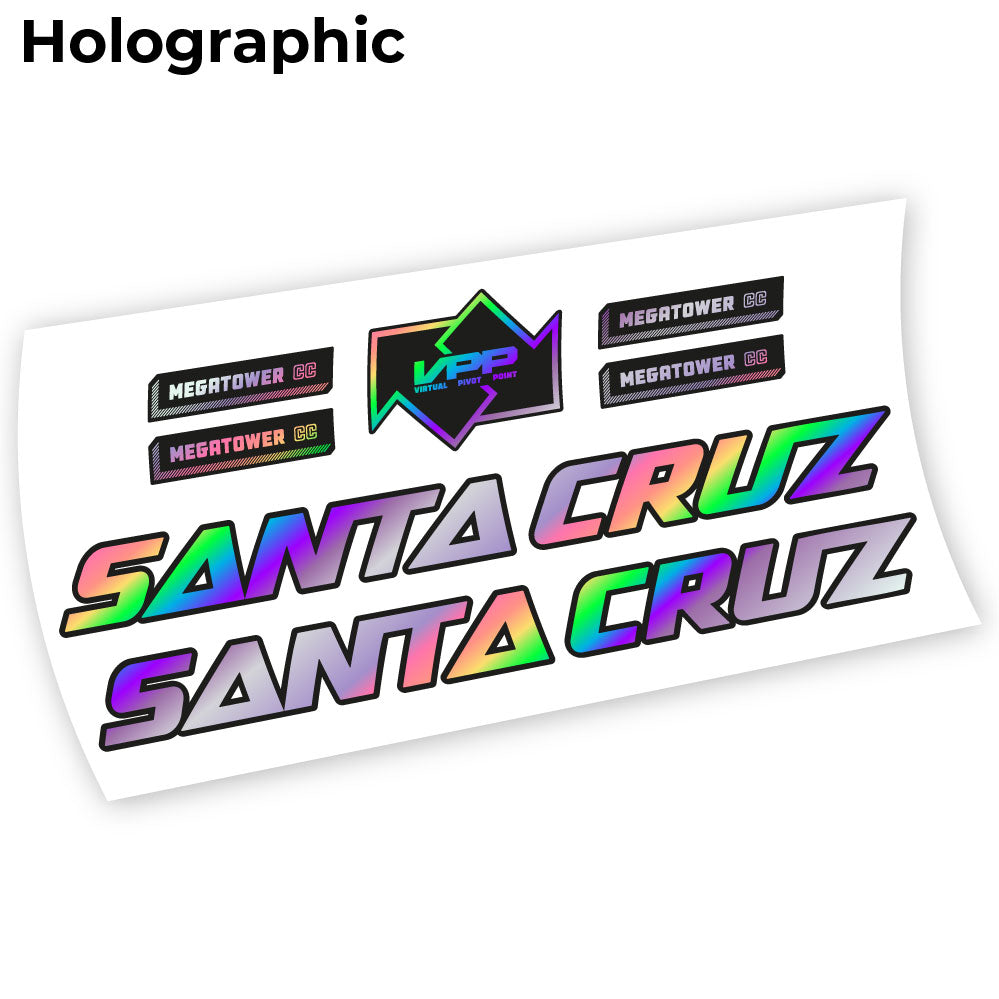 Aufkleber Santa Cruz Megatower 2021, Fahrradrahmenaufkleber Vinyl