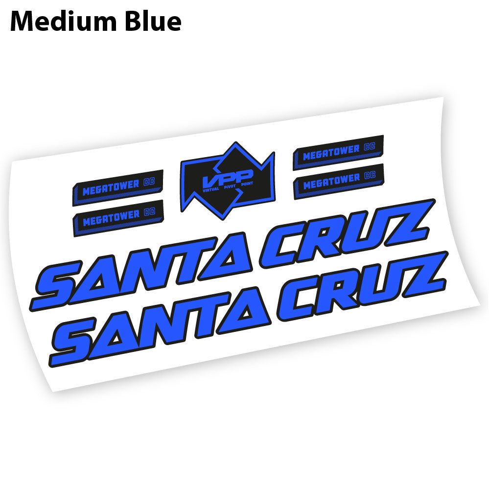 Aufkleber Santa Cruz Megatower 2021, Fahrradrahmenaufkleber Vinyl