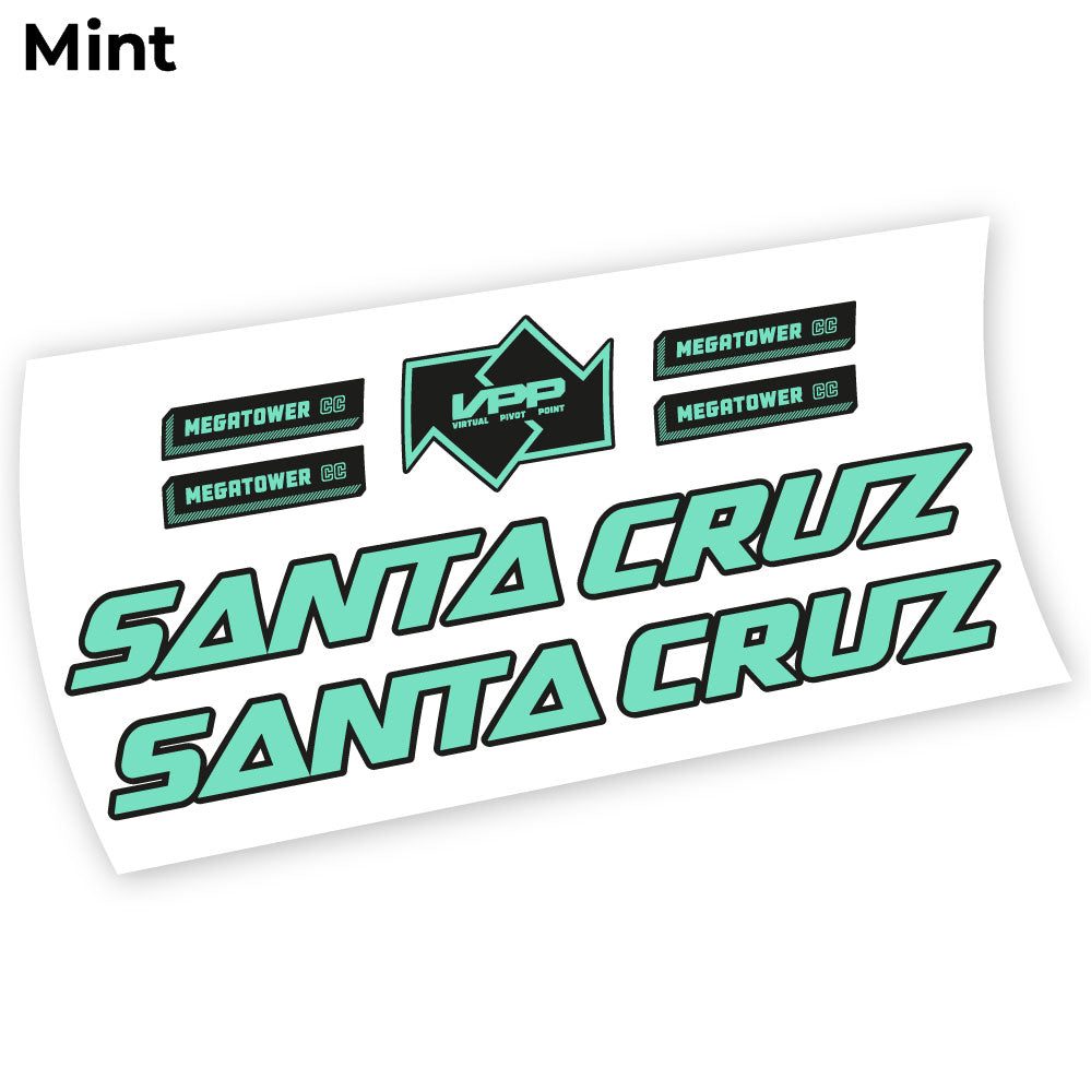 Aufkleber Santa Cruz Megatower 2021, Fahrradrahmenaufkleber Vinyl