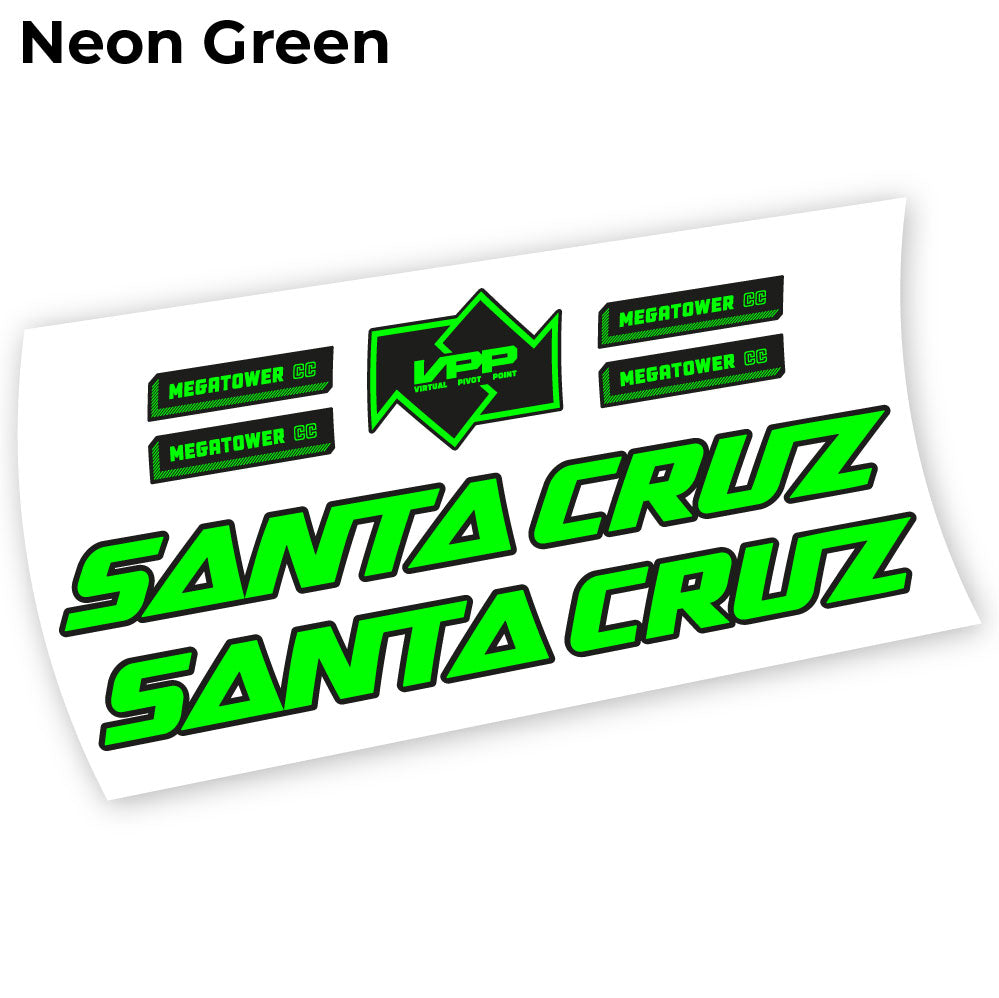Aufkleber Santa Cruz Megatower 2021, Fahrradrahmenaufkleber Vinyl