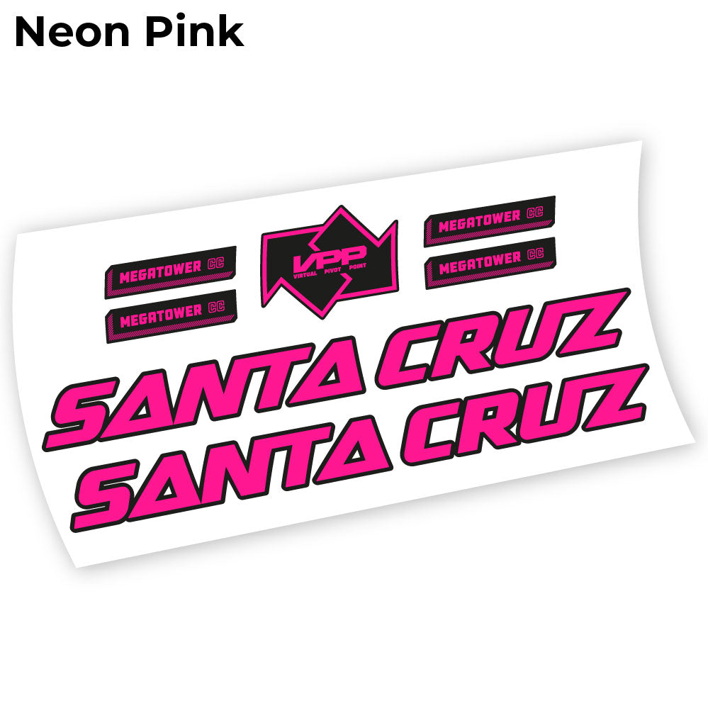 Aufkleber Santa Cruz Megatower 2021, Fahrradrahmenaufkleber Vinyl
