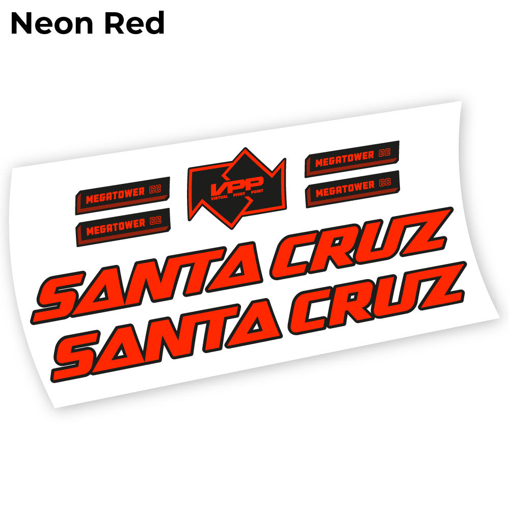 Aufkleber Santa Cruz Megatower 2021, Fahrradrahmenaufkleber Vinyl