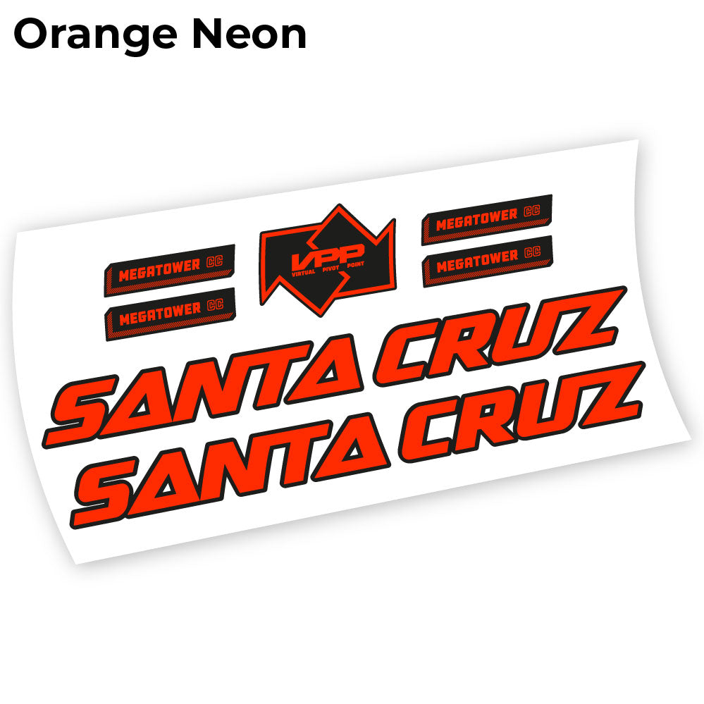 Aufkleber Santa Cruz Megatower 2021, Fahrradrahmenaufkleber Vinyl