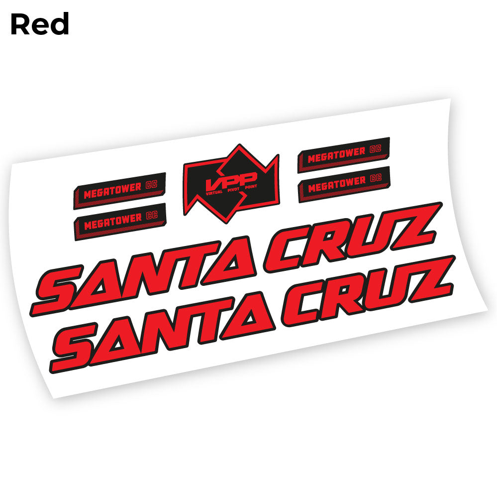 Aufkleber Santa Cruz Megatower 2021, Fahrradrahmenaufkleber Vinyl