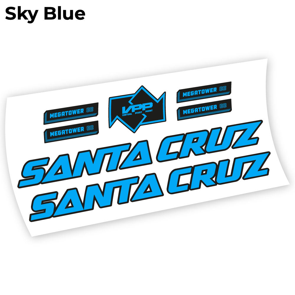 Aufkleber Santa Cruz Megatower 2021, Fahrradrahmenaufkleber Vinyl