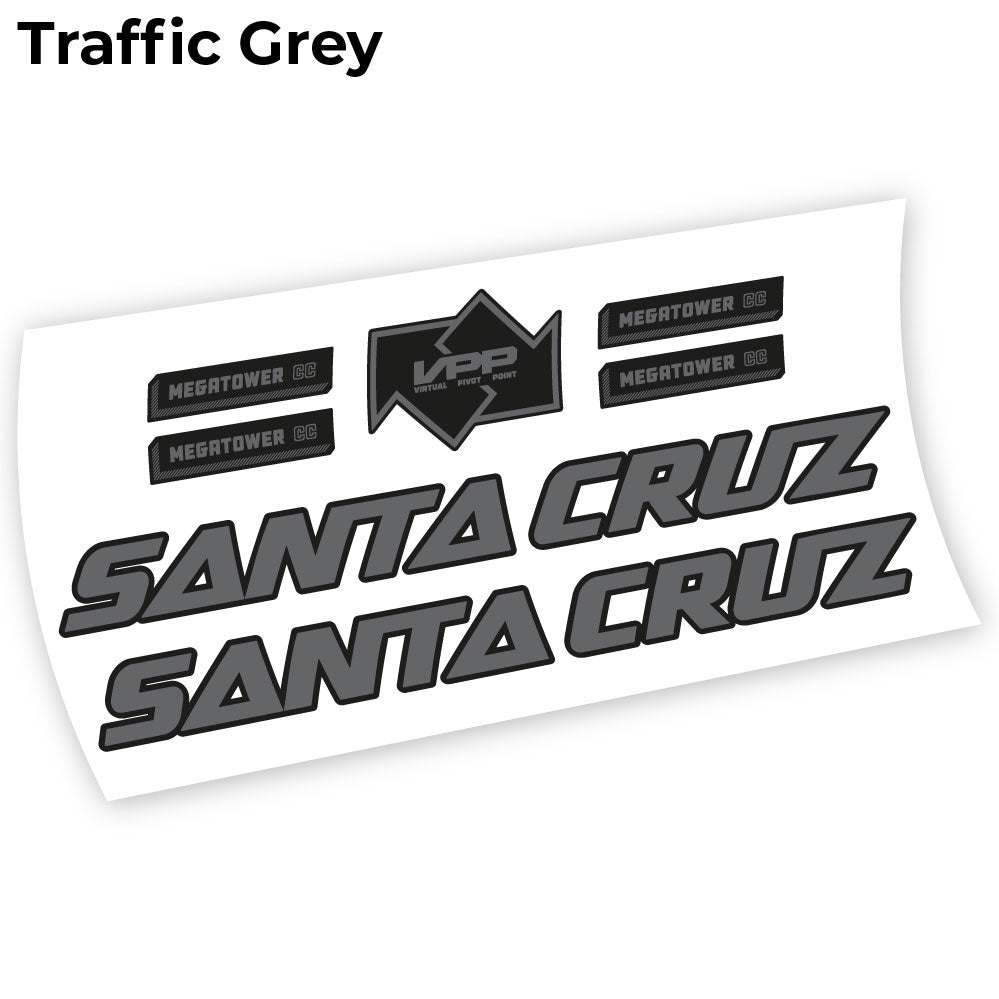 Aufkleber Santa Cruz Megatower 2021, Fahrradrahmenaufkleber Vinyl
