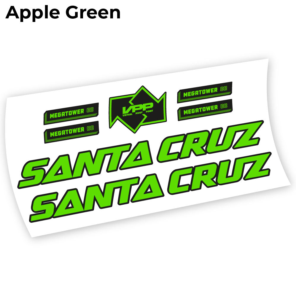 Aufkleber Santa Cruz Megatower 2021, Fahrradrahmenaufkleber Vinyl