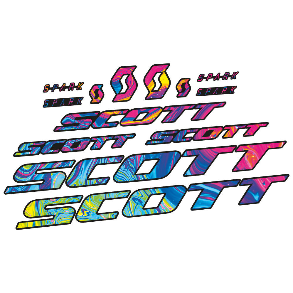 Aufkleber Scott Spark RC 2022, Rahmen, Sticker Vinyl