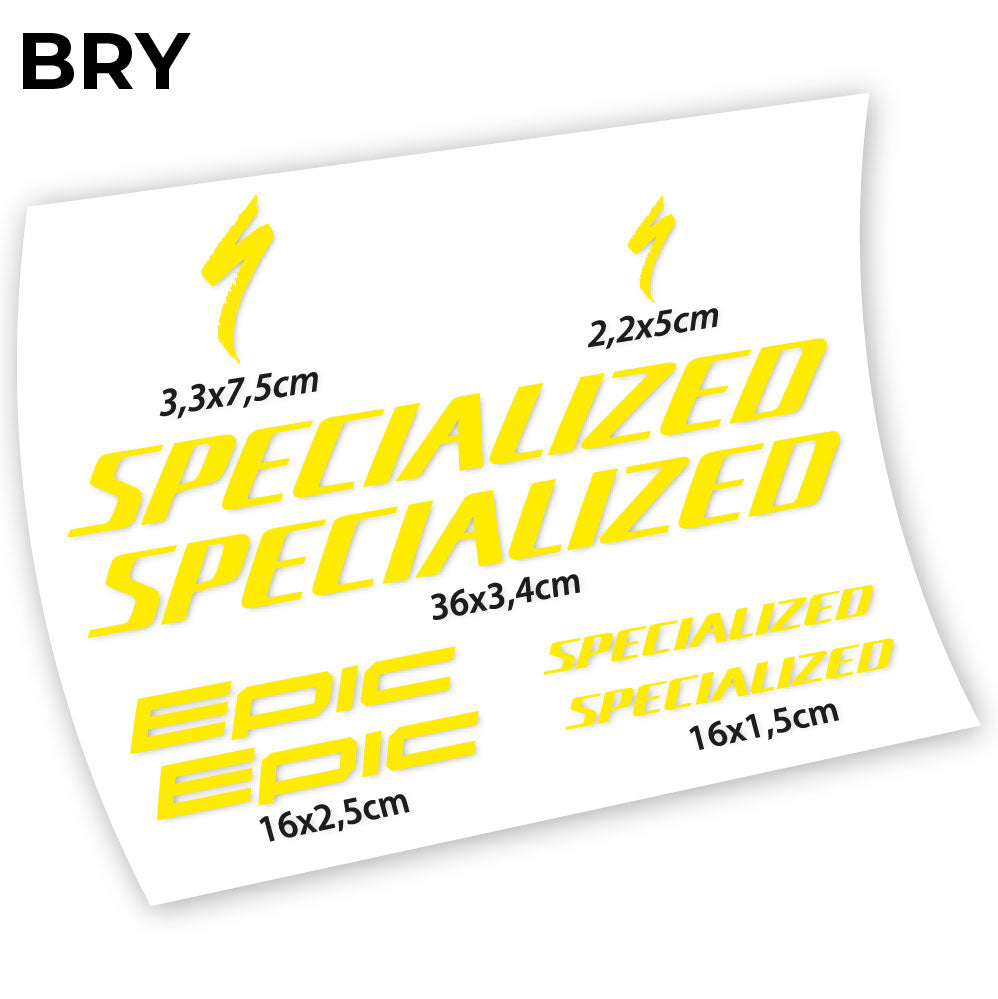 Aufkleber, Specialized Epic, Fahrradrahmenaufkleber Vinyl