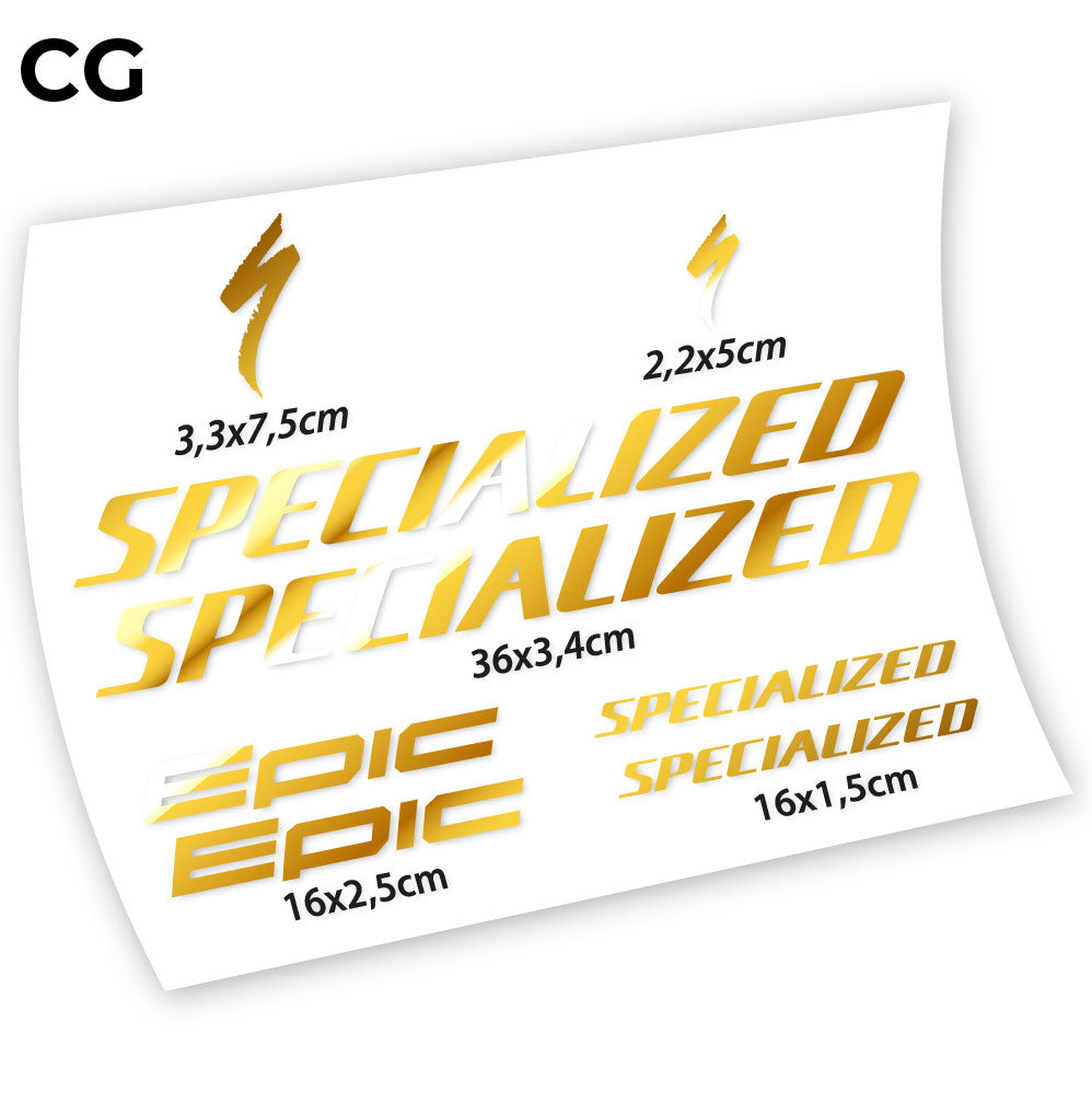 Aufkleber, Specialized Epic, Fahrradrahmenaufkleber Vinyl