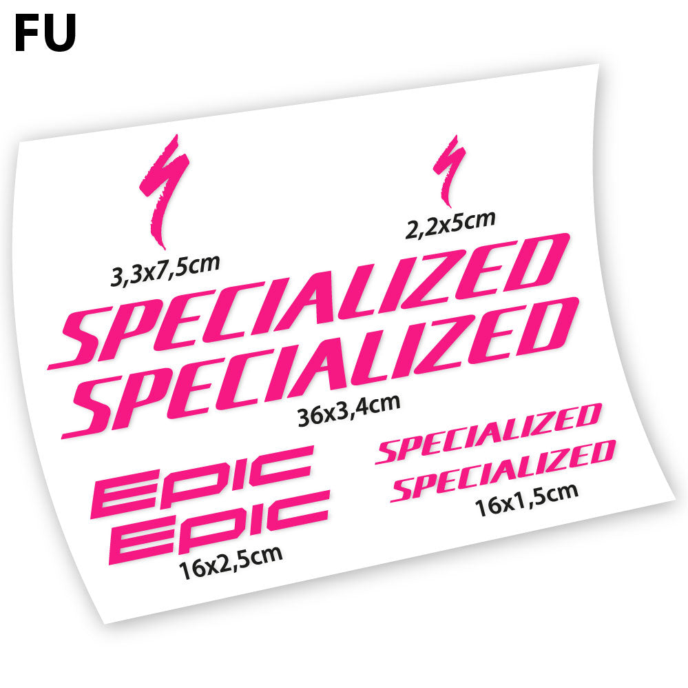 Aufkleber, Specialized Epic, Fahrradrahmenaufkleber Vinyl
