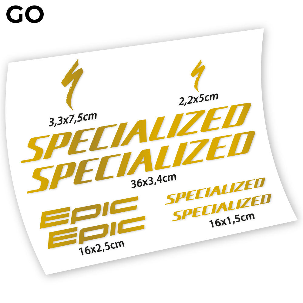 Aufkleber, Specialized Epic, Fahrradrahmenaufkleber Vinyl