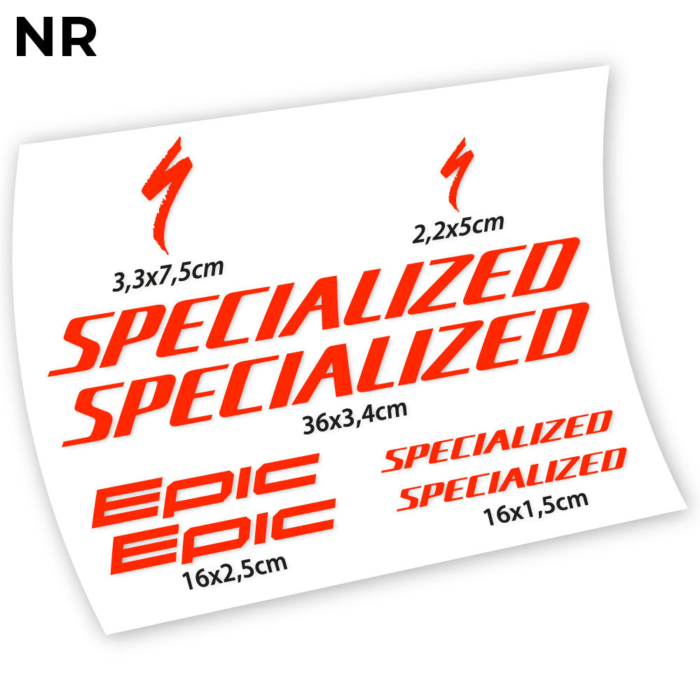 Aufkleber, Specialized Epic, Fahrradrahmenaufkleber Vinyl