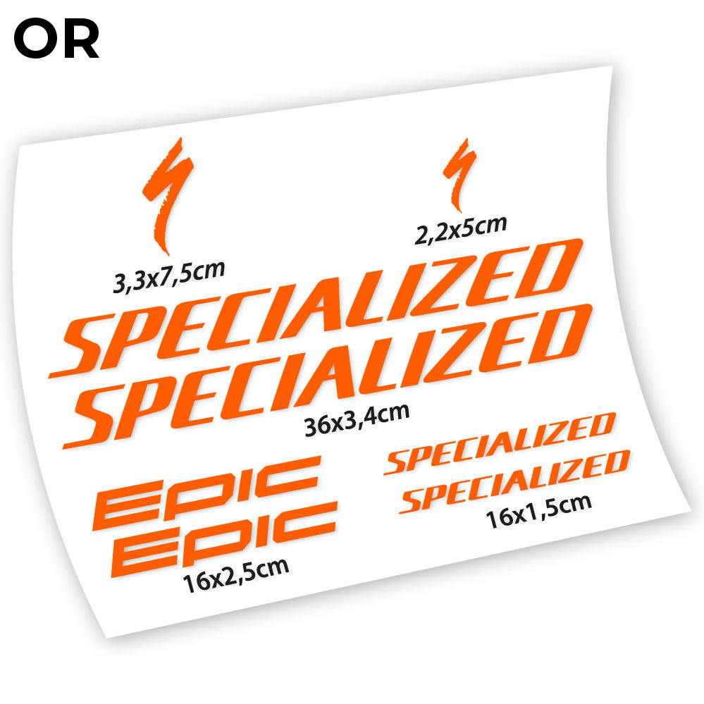 Aufkleber, Specialized Epic, Fahrradrahmenaufkleber Vinyl