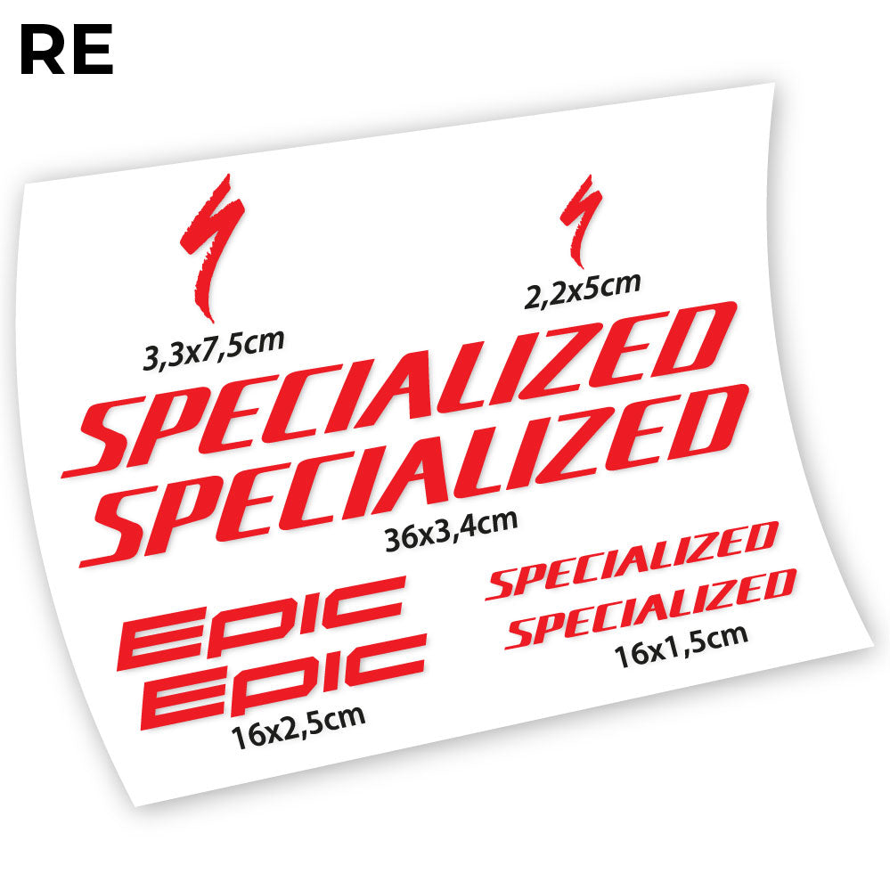 Aufkleber, Specialized Epic, Fahrradrahmenaufkleber Vinyl