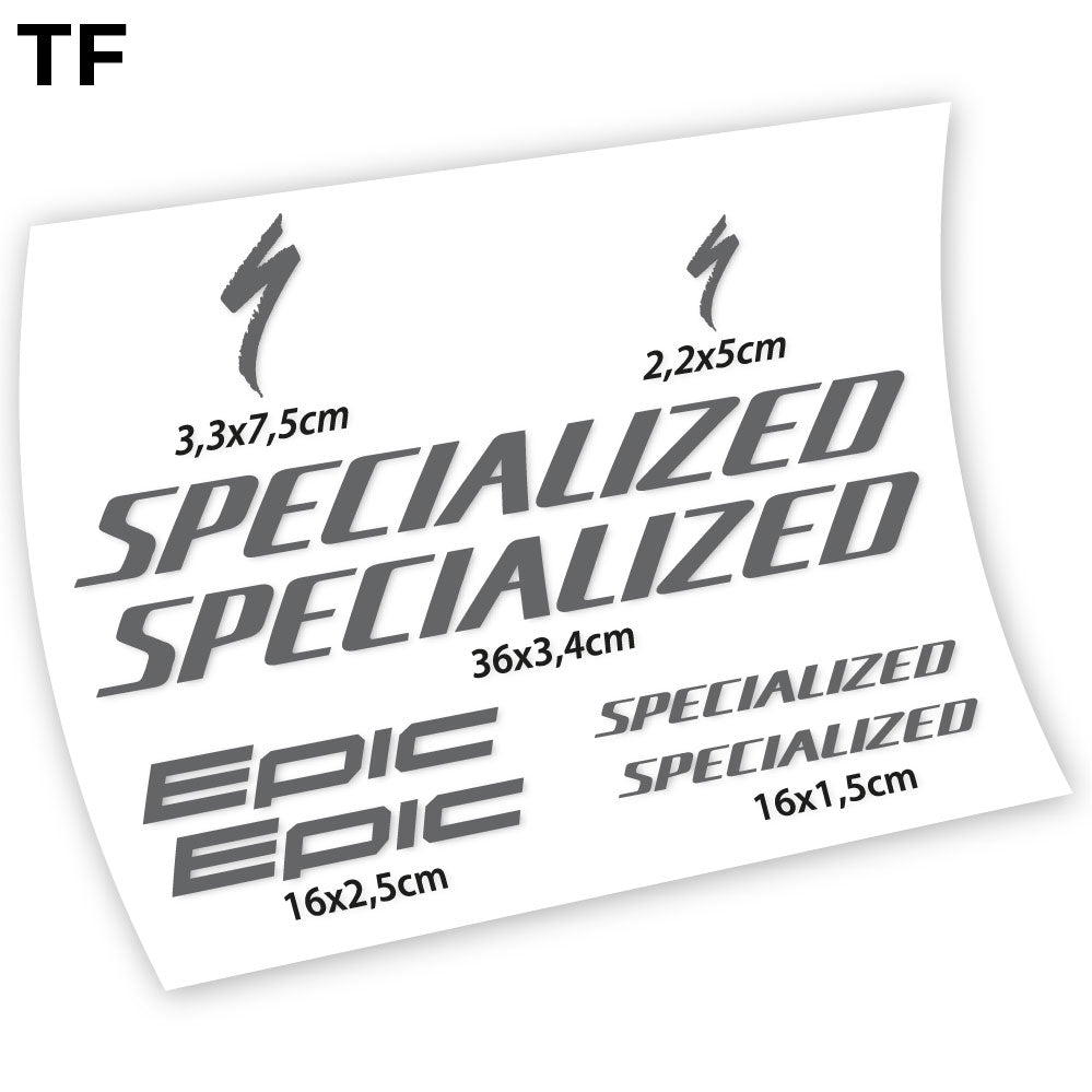 Aufkleber, Specialized Epic, Fahrradrahmenaufkleber Vinyl