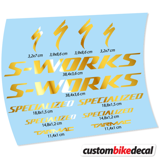 Aufkleber Specialized S-Works Tarmac, Rahmenaufkleber Vinyl