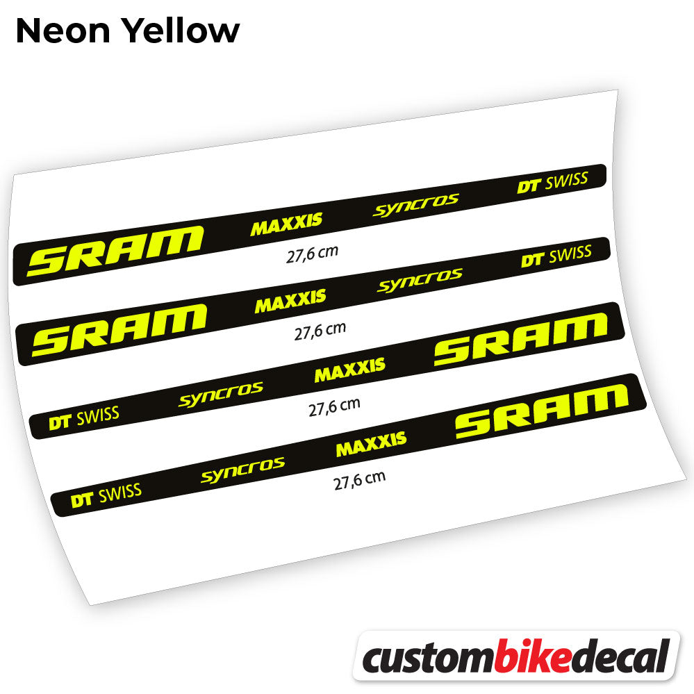 Aufkleber, Sram DT Swiss Maxxis Syncross Sticker Vinyl