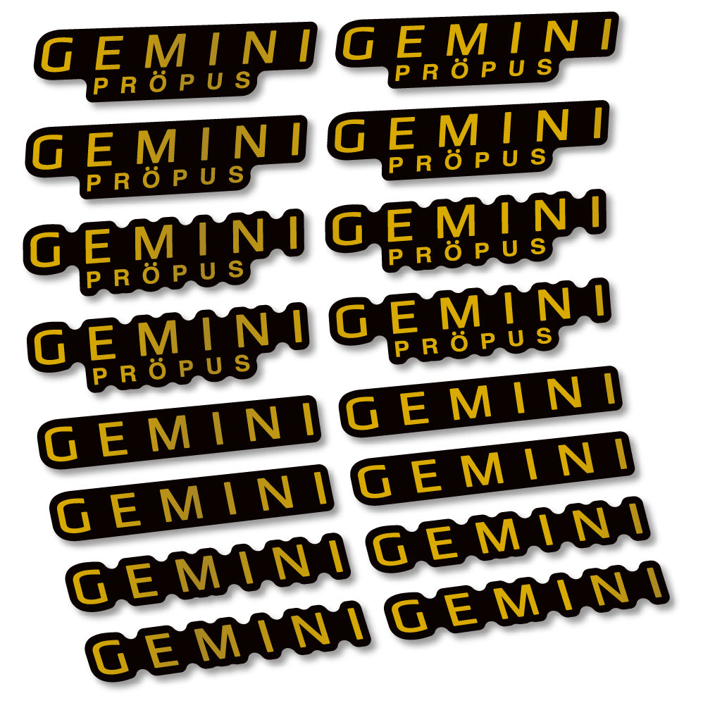 Decal Gemini Propus, handlebar, Sticker Vinyl
