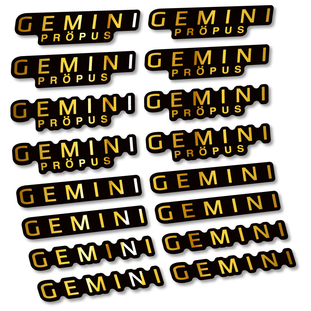 Decal Gemini Propus, handlebar, Sticker Vinyl