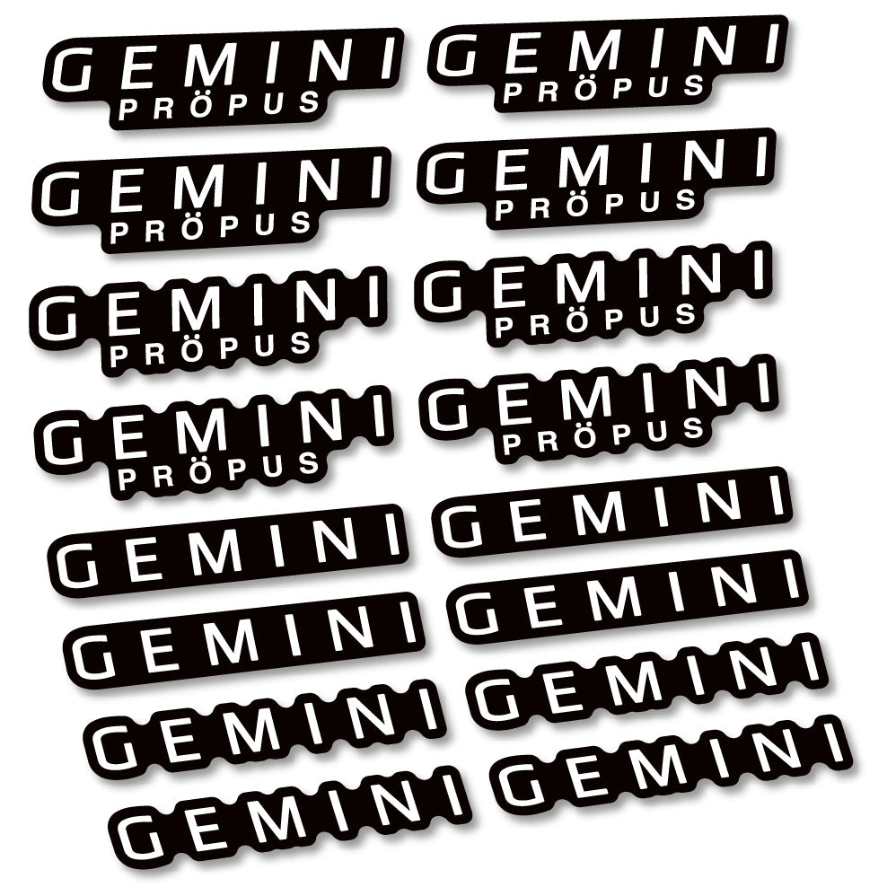 Decal Gemini Propus, handlebar, Sticker Vinyl